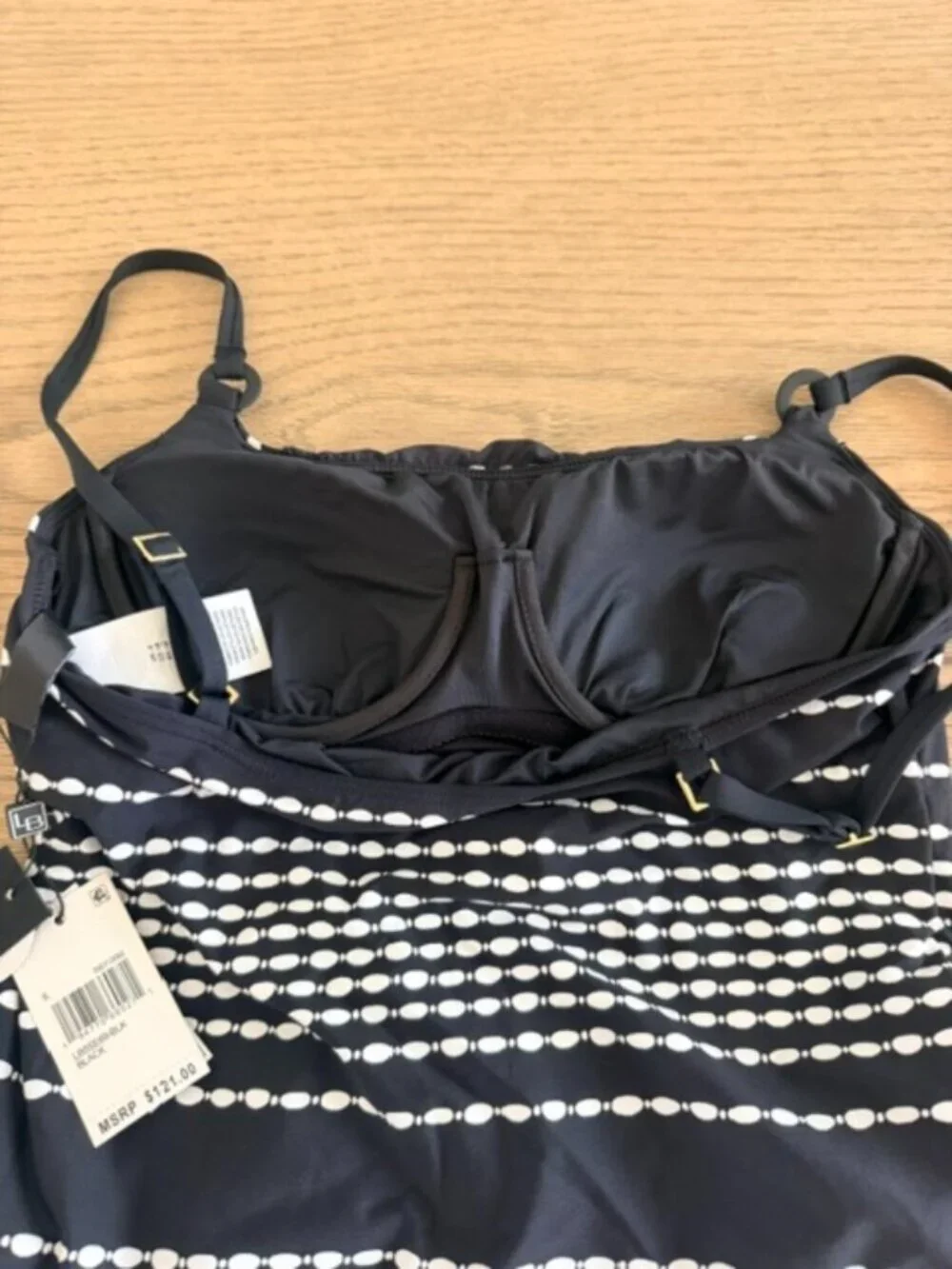 La Blanca City Lights Tankini Swimsuit Set UPF 50 Tummy Control NEW Size 6